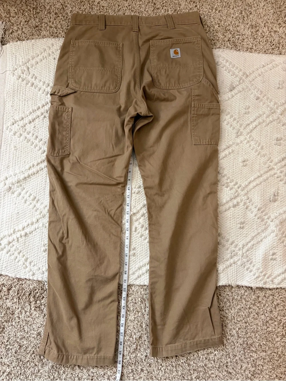 Carhartt Men's Khaki Utility Pants with Extra Pockets